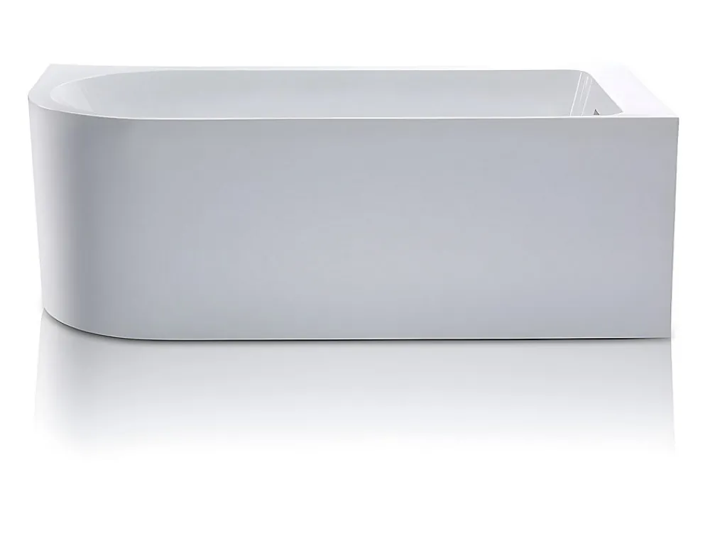 Vente-unique Baignoire d'angle - 240L - 170 x 75 x 58 cm - Blanche - Angle droit - ANIKA