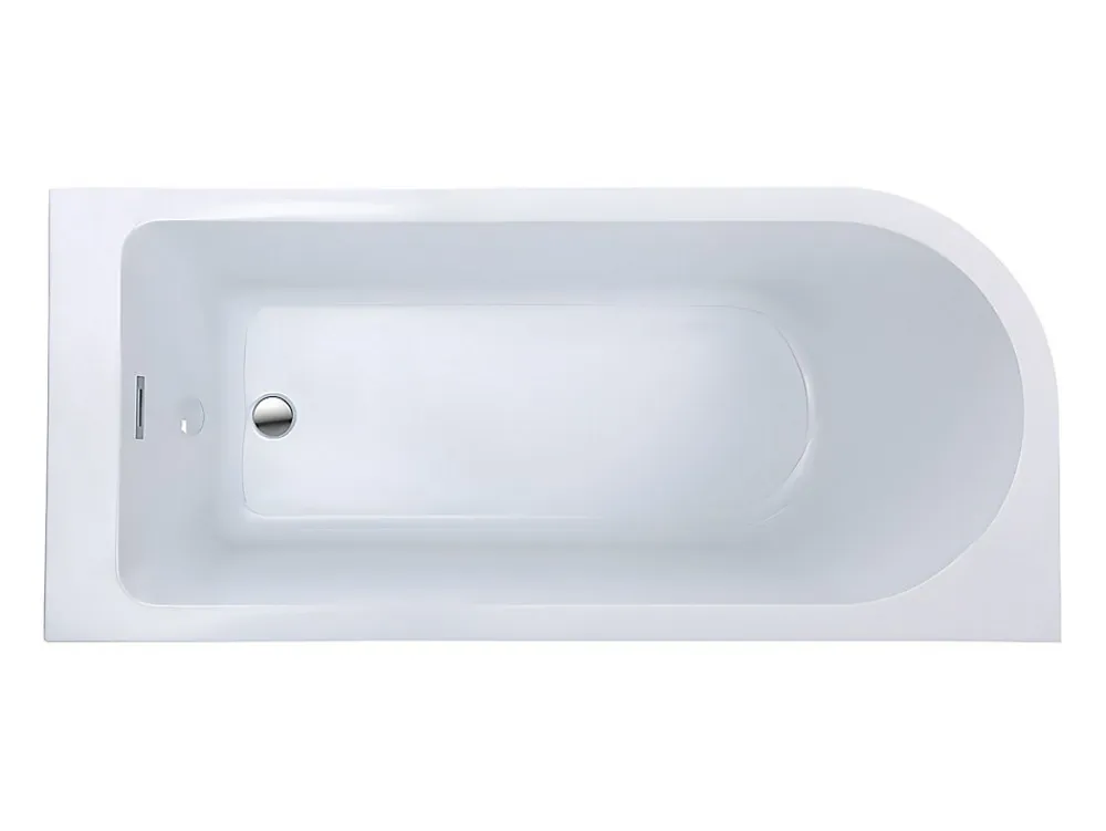 Vente-unique Baignoire d'angle - 240L - 170 x 75 x 58 cm - Blanche - Angle droit - ANIKA