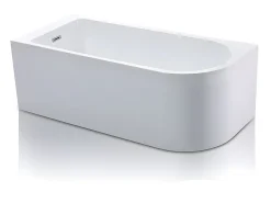 Vente-unique Baignoire d'angle - 240L - 170 x 75 x 58 cm - Blanche - Angle gauche - ANIKA