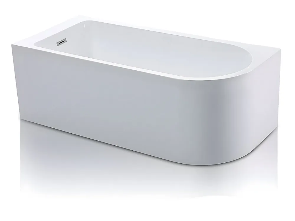 Vente-unique Baignoire d'angle - 240L - 170 x 75 x 58 cm - Blanche - Angle gauche - ANIKA