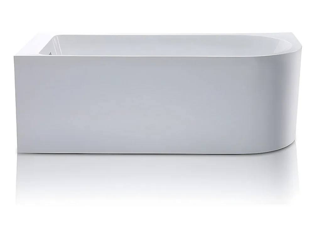 Vente-unique Baignoire d'angle - 240L - 170 x 75 x 58 cm - Blanche - Angle gauche - ANIKA