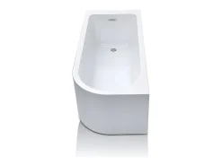 Vente-unique Baignoire d'angle - 240L - 170 x 75 x 58 cm - Blanche - Angle gauche - ANIKA