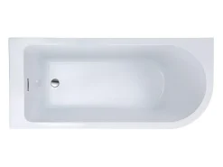 Vente-unique Baignoire d'angle - 240L - 170 x 75 x 58 cm - Blanche - Angle gauche - ANIKA