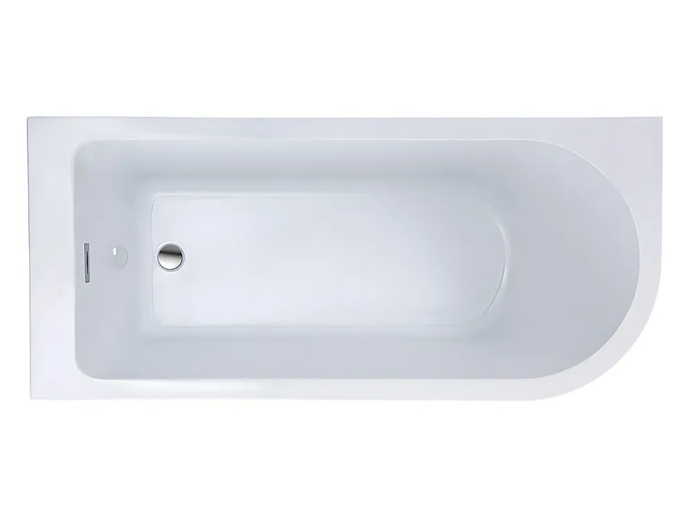 Vente-unique Baignoire d'angle - 240L - 170 x 75 x 58 cm - Blanche - Angle gauche - ANIKA