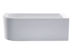 Vente-unique Baignoire d'angle - 201L - 150 x 75 x 58 cm - Blanche - Angle droit - ANIKA