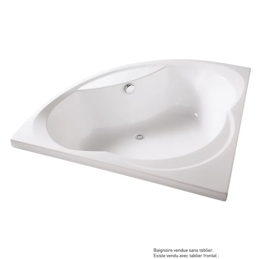 Valentin Baignoire d'angle 140 x 140 cm Giverny sans tablier