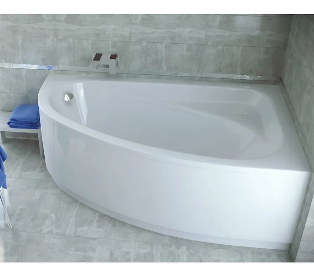 Baignoire Asymétrique|Azura Home Design Baignoire d'angle CORNEA 140x80 cm droite avec tablier