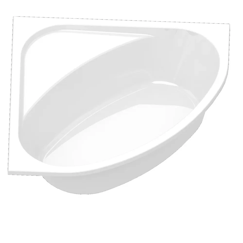 Baignoire D'Angle|GoodHome Baignoire d'angle en acrylique L.140 x l.140 cm blanc, Cavally