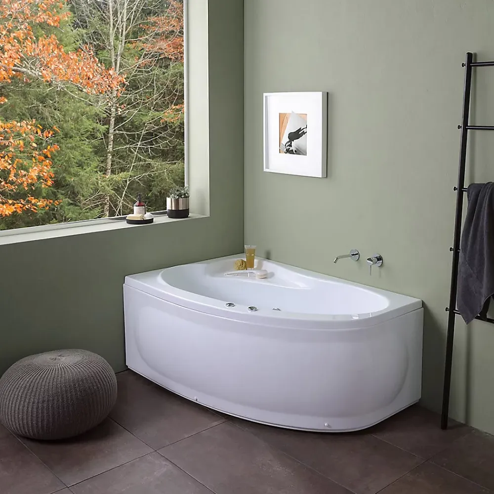 Baignoire Balnéo|Kiamami Valentina Baignoire D'angle Gauche Avec Hydromassage Ambra Intégré