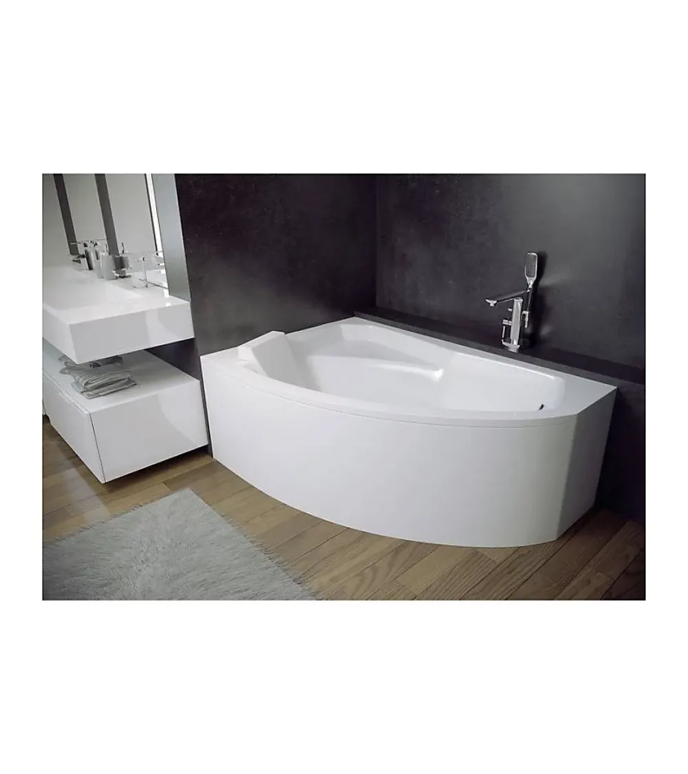 Azura Home Design Baignoire d'angle gauche RIMA avec tablier - 170cm