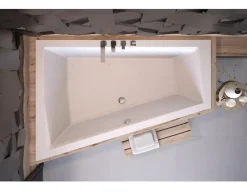 Azura Home Design Baignoire d'angle Gauche ULTIMA DUO ultra-slim - 180cm