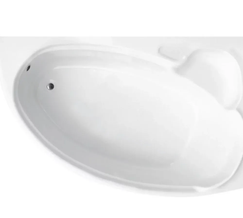 Baignoire Asymétrique|Azura Home Design Baignoire d'angle NOVA Droite avec tablier - 155 CM