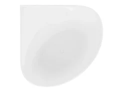 Vente-unique Baignoire d'angle ovale en acrylique - Blanc brillant - 176L - 100 x 100 x 58 cm - MARTA