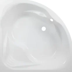 Baignoire D'Angle|Sanindusa Baignoire d'angle 140x140 acrylique haute densité Agres blanche livrée avec pieds réglables (tablier non inclus)