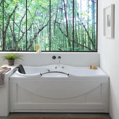 Baignoire Balnéo|Kiamami Valentina Baignoire Diletta Gauche Acrylique Blanc L 170Cm, H 65Cm, P 78Cm
