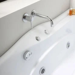 Baignoire Balnéo|Kiamami Valentina Baignoire Diletta Gauche Acrylique Blanc L 170Cm, H 65Cm, P 78Cm