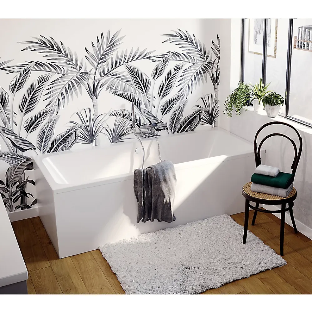 Baignoire Droite|GoodHome Baignoire double 180 x 80 cm Teesta