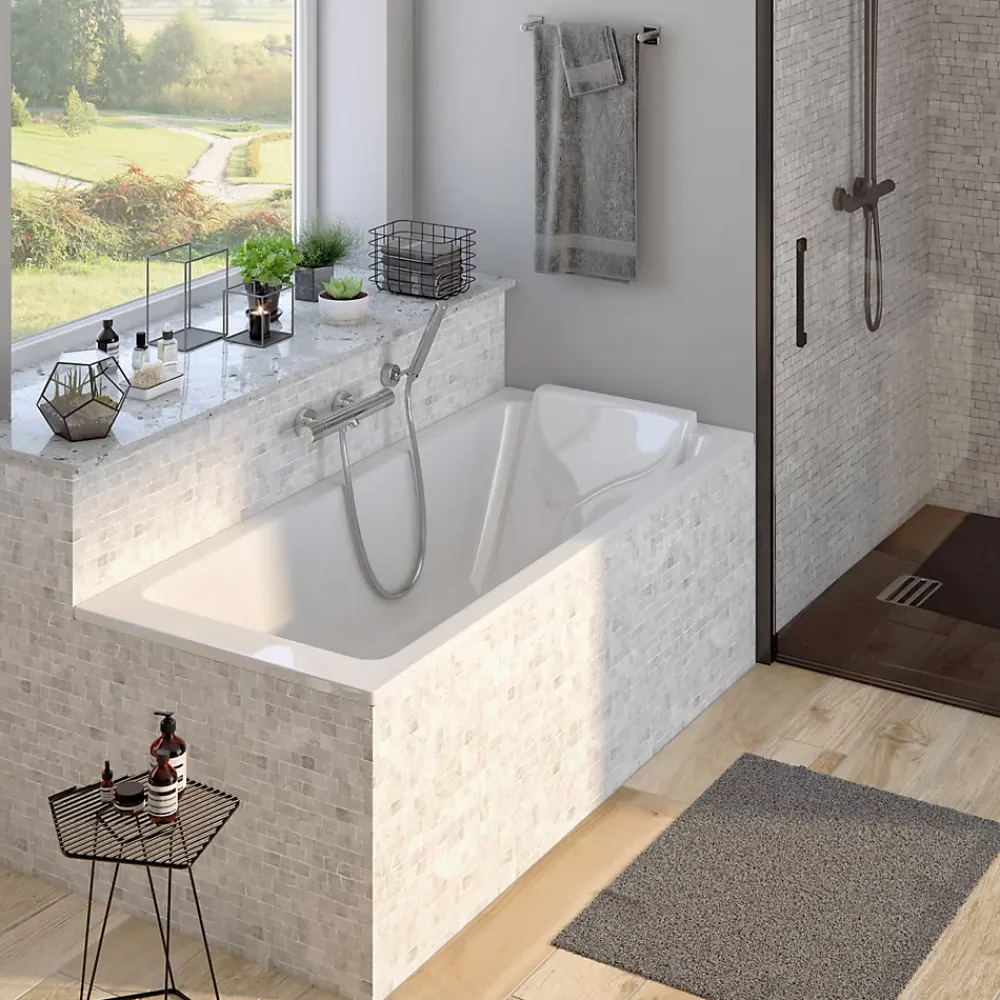 Baignoire Droite|Jacob Delafon Baignoire droite 180 x 75 cm blanc brillant