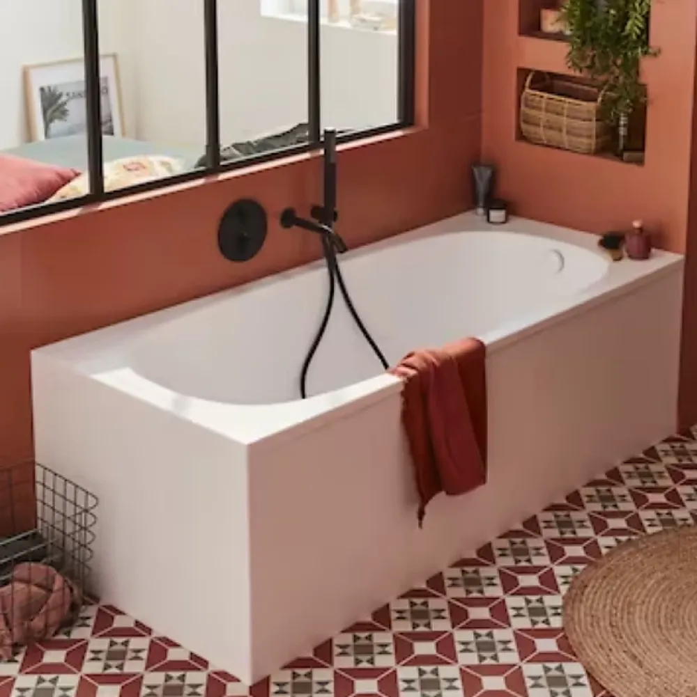 Jacob Delafon Baignoire droite 170 x 75 Bastille blanc brillant