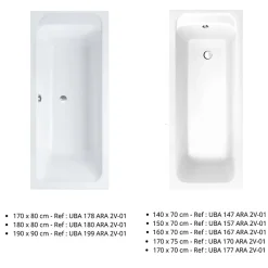 Villeroy & Boch Baignoire droite 160 X 70 VILLEROY ET BOCH Architectura acrylique