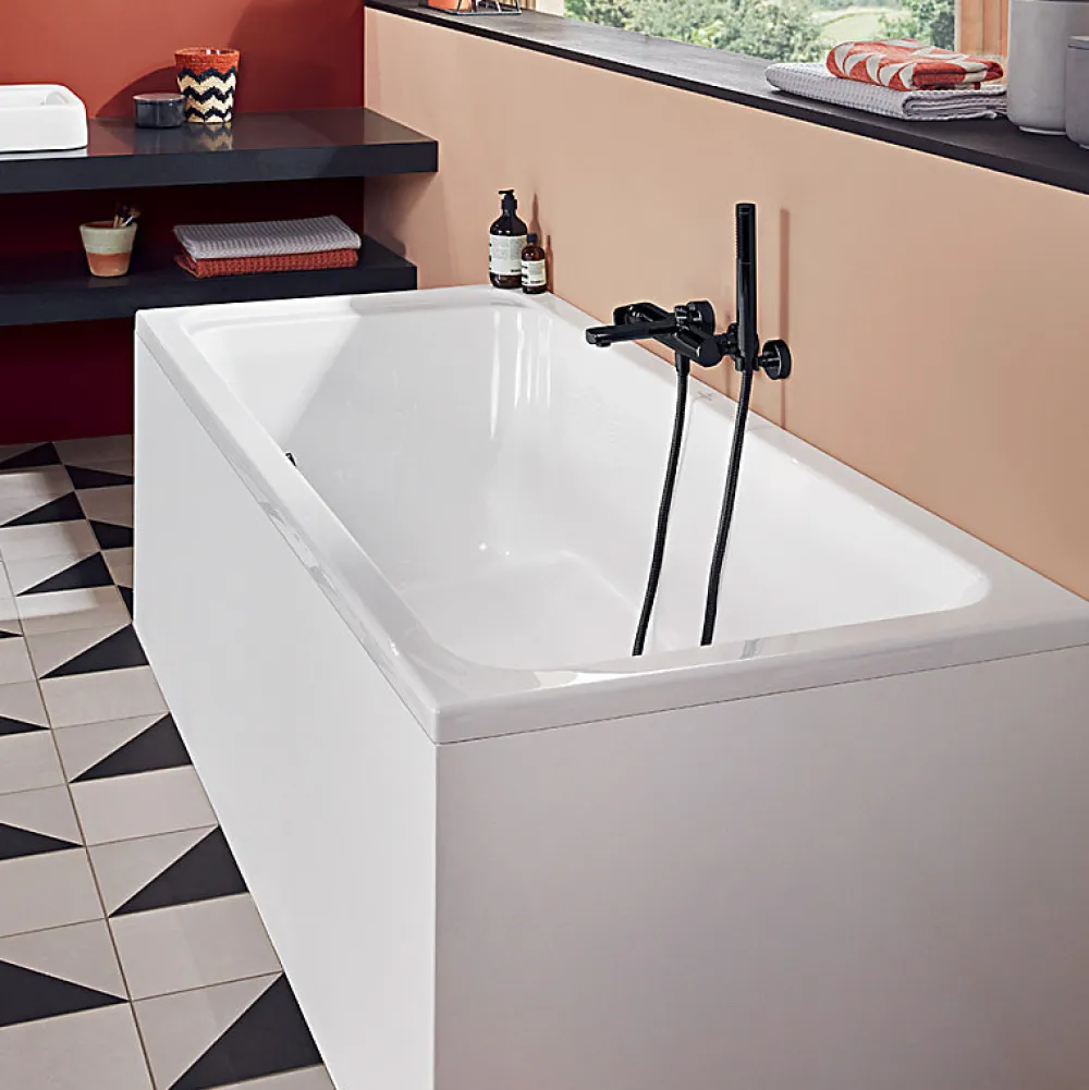 Baignoire Droite|Villeroy & Boch Baignoire droite 180 X 80 VILLEROY ET BOCH Architectura acrylique avec pieds