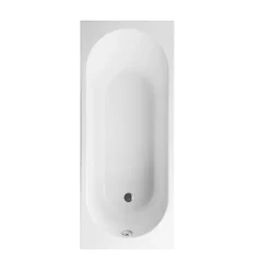Baignoire Droite|Villeroy & Boch Baignoire droite avec pieds 160 x 70 cm O.Novo Blanc + Pare bain droite AURYS Raywall noir mat