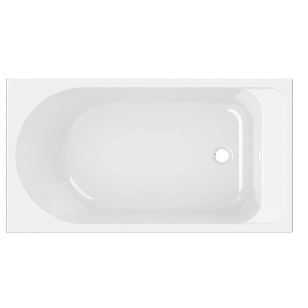 GoodHome Baignoire droite Cavally L. 130 x l. 70 cm blanc