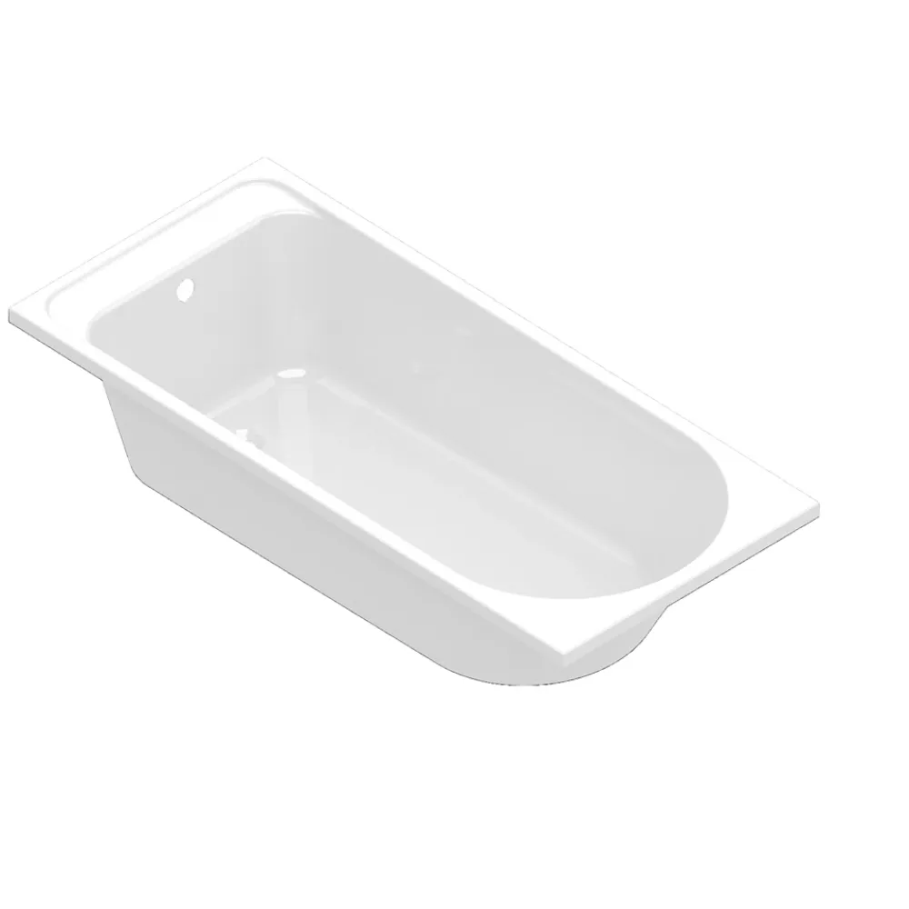 Baignoire Droite|GoodHome Baignoire droite Cavally L. 150 cm x l. 70 cm blanc