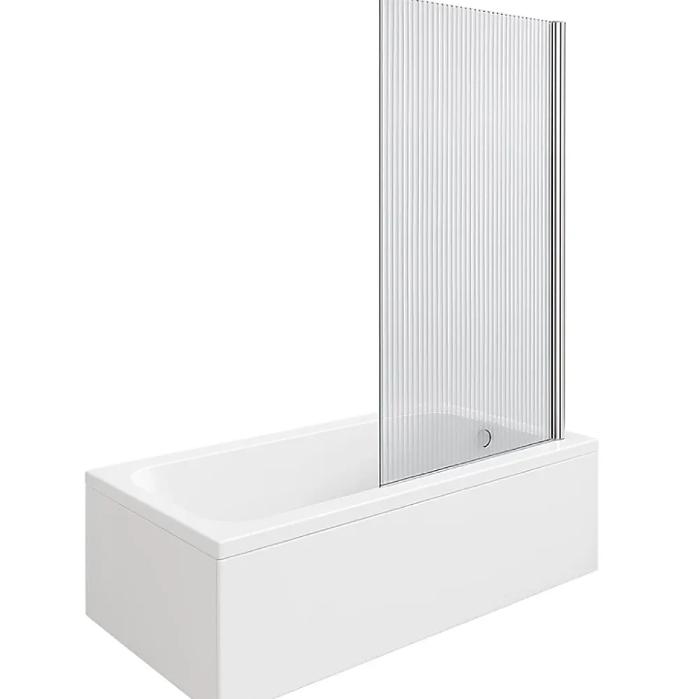Baignoire Droite|Duravit Baignoire droite D-Code 180 x 85 cm + Pare bain droit AURYS Raywall chromé