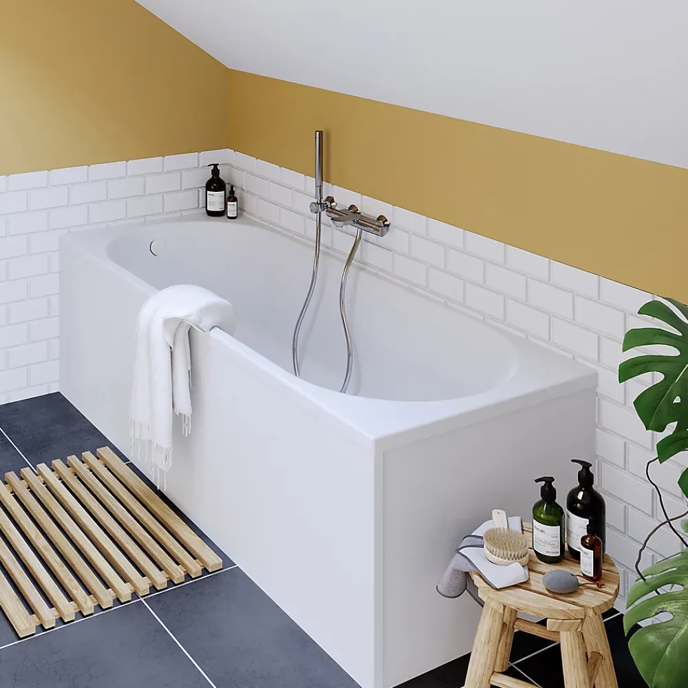 Baignoire droite Horyn L. 170 cm x l. 70 cm blanc
