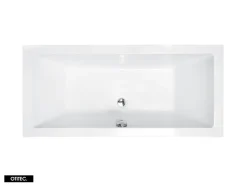 Besco Baignoire Droite sans Tablier - 180 x 80 cm - QUADRO SANS TABLIER - REPOSE-TÊTE MODERN OFFERT