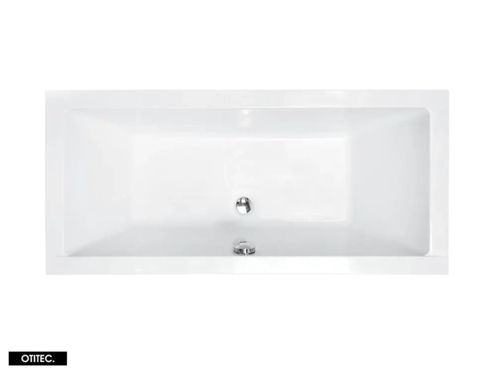 Baignoire Droite|Besco Baignoire Droite sans Tablier - 165 x 75 cm - QUADRO SANS TABLIER - REPOSE-TÊTE OFFERT