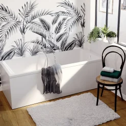 Baignoire Droite|GoodHome Baignoire droite Teesta L. 160 cm x l. 75 cm blanc