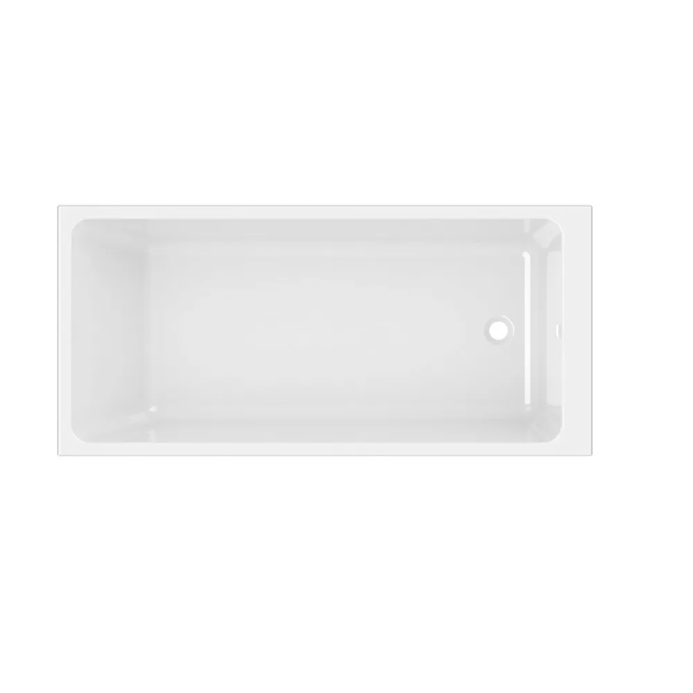 Baignoire Droite|GoodHome Baignoire droite Teesta L. 160 cm x l. 75 cm blanc