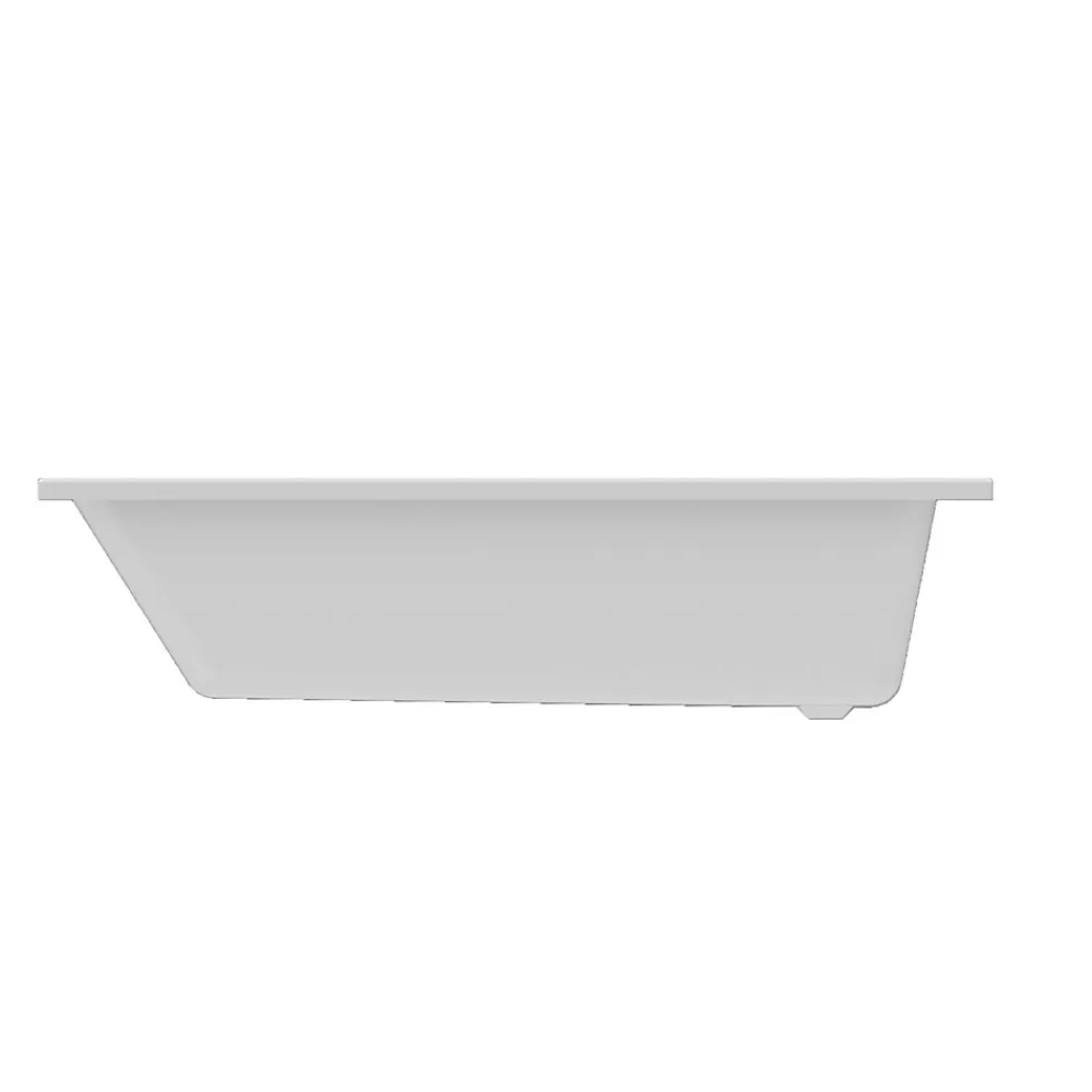 Baignoire Droite|GoodHome Baignoire droite Teesta L. 160 cm x l. 75 cm blanc