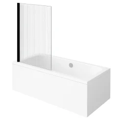 Baignoire Droite|Villeroy & Boch Baignoire droite Architectura acrylique 190 x 90 cm + Pare bain gauche AURYS Raywall Noir mat