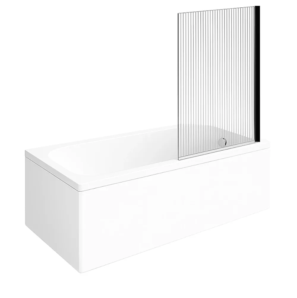 Villeroy & Boch Baignoire droite Architectura acrylique 140 x 70 cm + Pare bain droite AURYS Raywall Noir mat