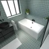 Baignoire Droite|Valentin Baignoire Embleme Duo 180 x 80 cm sans tablier