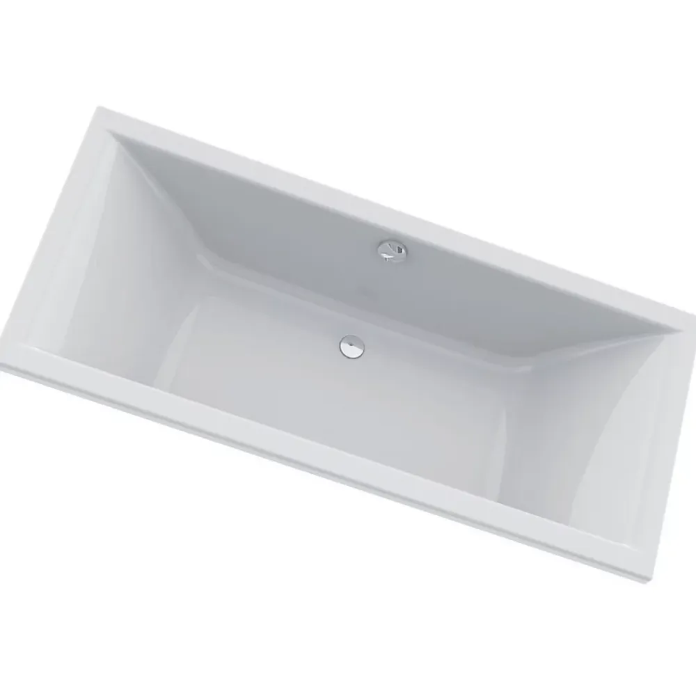 Baignoire Droite|Valentin Baignoire Embleme Duo 180 x 80 cm sans tablier