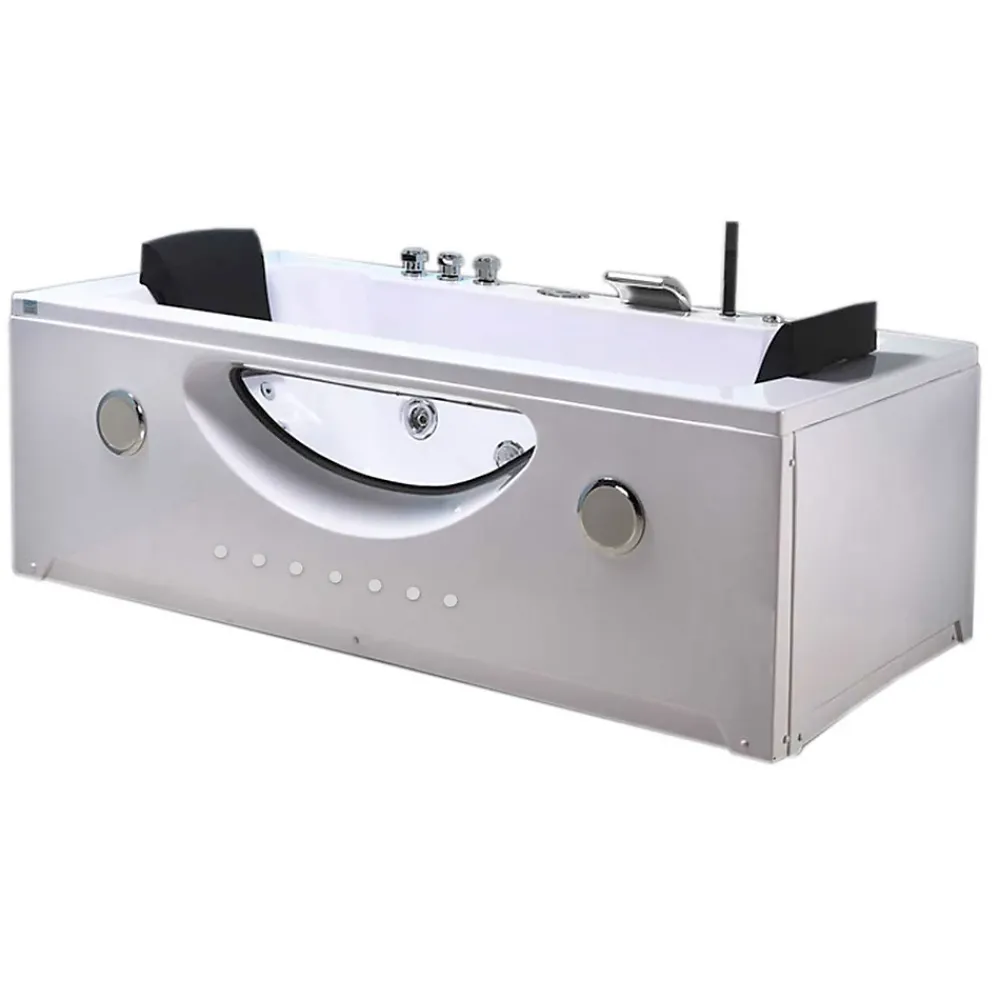 Baignoire Balnéo|Eliteshopping Baignoire hydromassage blanc Chromothérapie 180 X 90 cm 16 jets Eden