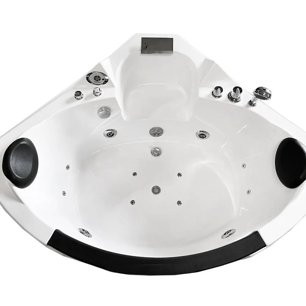 Eliteshopping Baignoire hydromassage Chromothérapie 150 X 150 cm 12 jets Mimosa