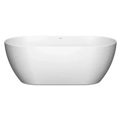 Baignoire Îlot|Duravit Baignoire ilot acrylique salle de bain, vidage et trop-plein, 2 parois, 2 places, 160x75x45cm, Garantie 5 ans, Blanc mat, DURAMUNA