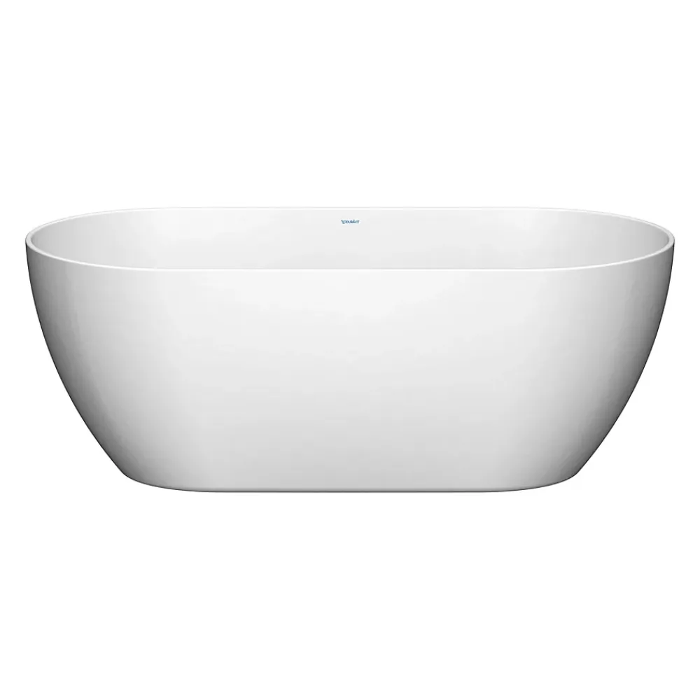 Baignoire Îlot|Duravit Baignoire ilot acrylique salle de bain, vidage et trop-plein, 2 parois, 2 places, 160x75x45cm, Garantie 5 ans, Blanc mat, DURAMUNA