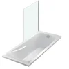 Baignoire Droite|Jacob Delafon Baignoire Corvette 160x70 cm + Pare bain