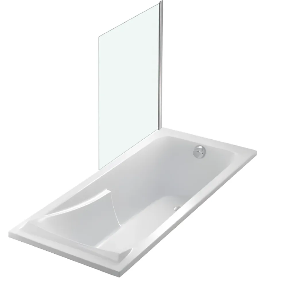Baignoire Droite|Jacob Delafon Baignoire Corvette 160x70 cm + Pare bain