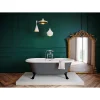Baignoire Îlot|GoodHome Baignoire îlot 170 x 80 cm grise + 4 pieds noirs, Emba