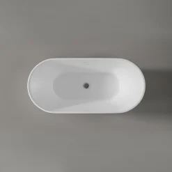 Baignoire Îlot|Bernstein Baignoire îlot acrylique design et moderne pour salle de bain, isolation thermique, Blanc, 170x75x58cm, Garantie 5 ans, MIO 2.0