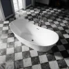 Bernstein Baignoire îlot Acrylique Design Moderne pour Salle de Bain avec Bonde et trop plein, Blanc, 170x80x68cm, Garantie 5 ans, SIENA 2.0