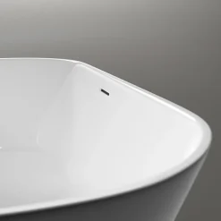 Baignoire Îlot|Bernstein Baignoire îlot Acrylique Oval Moderne pour Salle de Bain avec Bonde et trop plein, Blanc, 170x75x58cm, Garantie 5 ans, ROMA 2.0