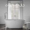 Bernstein Baignoire îlot Acrylique Ovale Moderne Salle de Bain avec Bonde- Blanc, 160x75x59cm, Garantie 5 ans, Bords épais, JAZZ PLUS 2.0